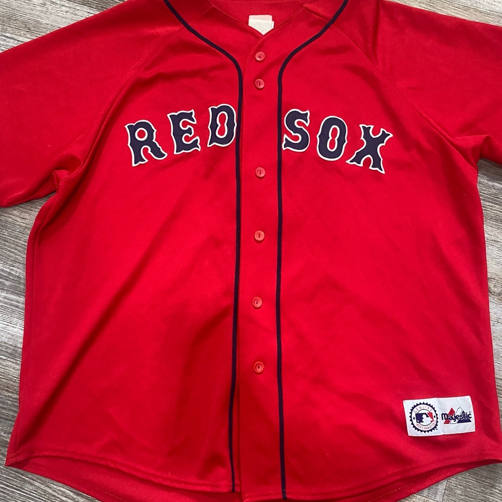 Majestic Red Sox Red Jersey
